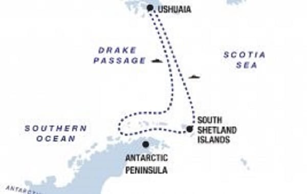 Antarctica Classic Itinerary Map